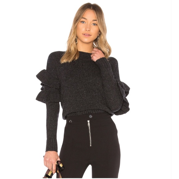 cinq a sept Sweaters - Cinq A Sept Mona Pullover Grey Wool Sweater